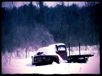 Farm Truck In Winter