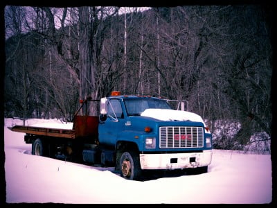 GMC Truck In Winter